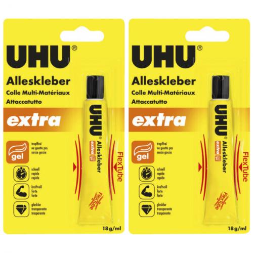 2 x Uhu Alleskleber Extra 18g