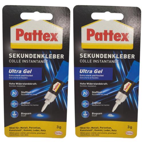 2 x Pattex Sekundenkleber ULTRA Gel 3g
