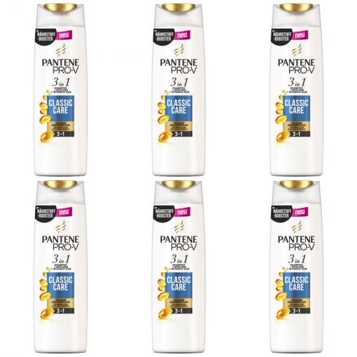 6 x Pantene Shampoo 3in1 classic 250ml