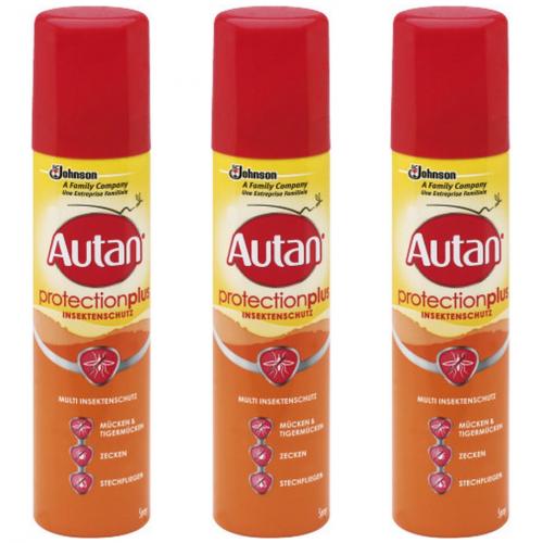 3 x Autan Protectionplus Spray 100ml