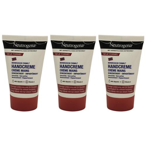 3 x Neutrogena Handcreme unparfmiert 50ml