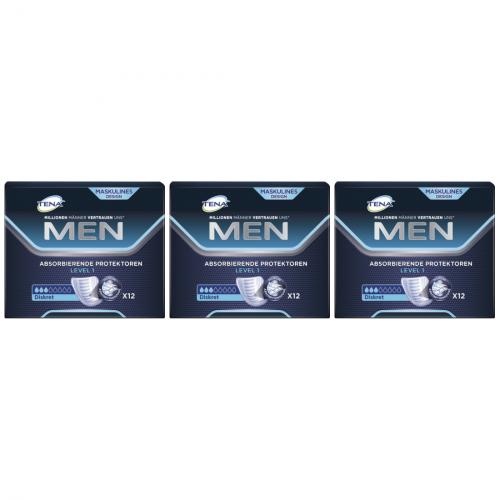 3 x tena men level 1 12er