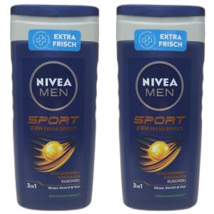2 x Nivea Dusche Men Sport 250ml Flasche