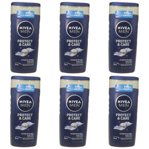 6 x Nivea Dusche Men Protect + Care Pflegedusche Duschgel 250ml