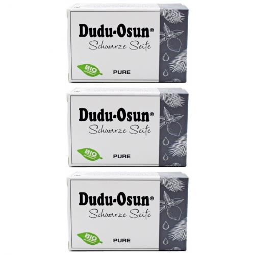 3 x Schwarze Seife Dudu Osun Pure 150g