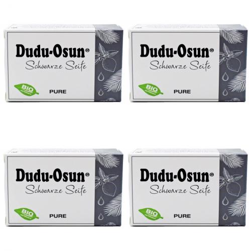 4 x Schwarze Seife Dudu Osun Pure 150g