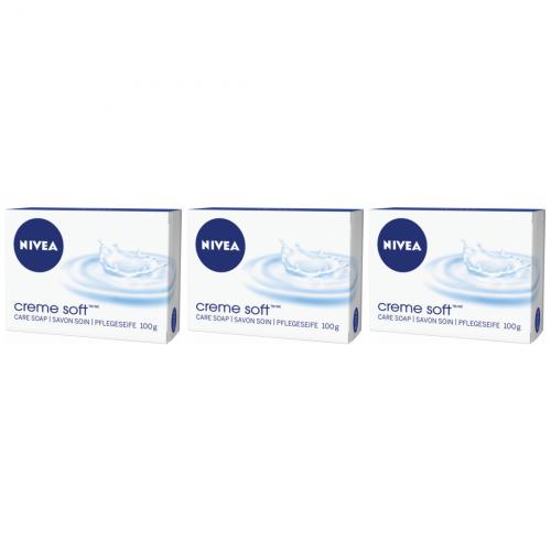 3 x Nivea Seife Soft 100g
