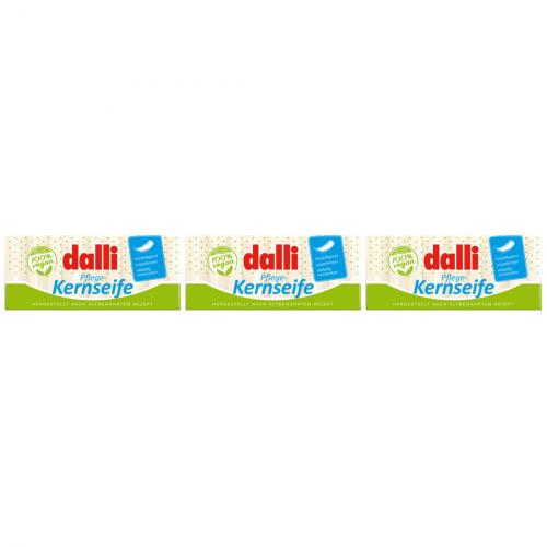 3 x Dalli Kernseife 3x125g hautpflegend unpafmiert 100% vegan
