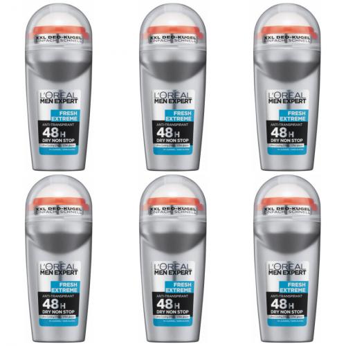 6 x LOreal Men Expert Deo Roll 50ml Dose