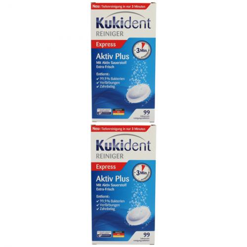 2 x Kukident Aktiv Plus 99er