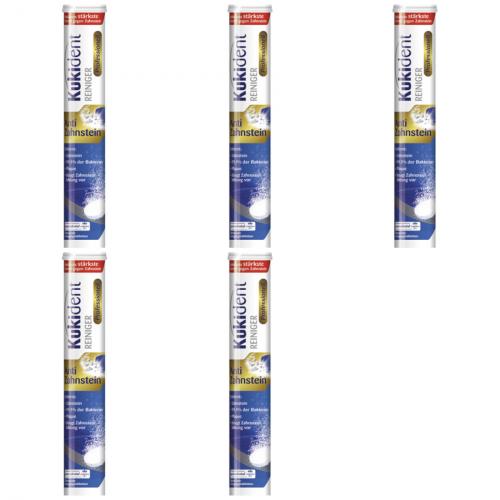 5 x Kukident Anti Zahnstein Reinigungstabletten Gebissreiniger 30 Stck