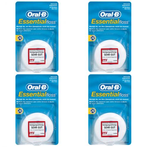4 x Oral-B Zahnseide ungewachst 50 Meter
