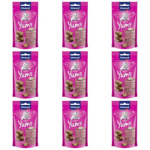 9 x Vitakraft Cat Yums Leberwurst 40g