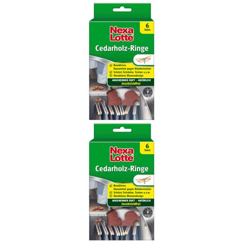 2 x Nexa Lotte Cedarholz Ringe 6er Schachtel