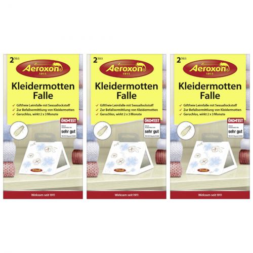 3 x Aeroxon Kleidermotten Falle 2er Pack