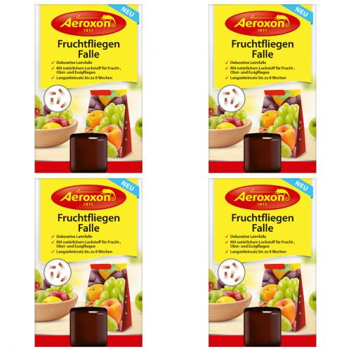 4 x Aeroxon Fruchtfliegen Falle 1er Pack
