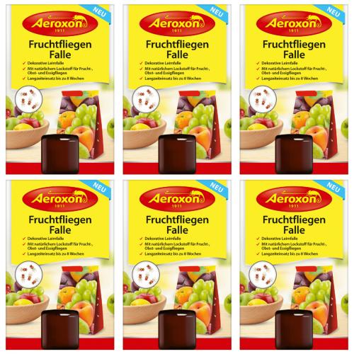 6 x Aeroxon Fruchtfliegen Falle 1er Pack