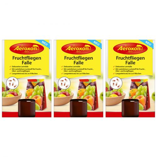 3 x Aeroxon Fruchtfliegen Falle 1er Pack