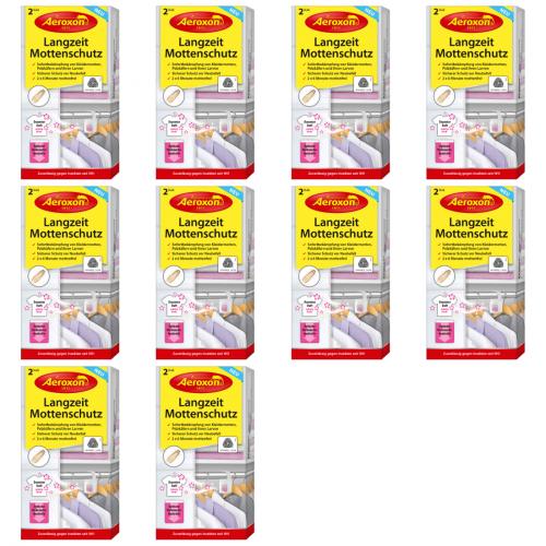 10 x Aeroxon Langzeit Mottenschutz 2er Pack