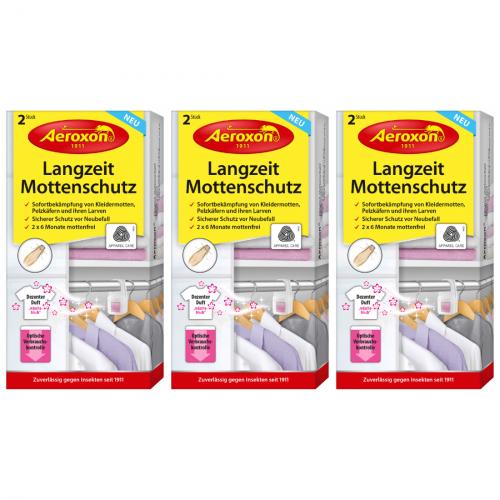 3 x Aeroxon Langzeit Mottenschutz 2er Pack