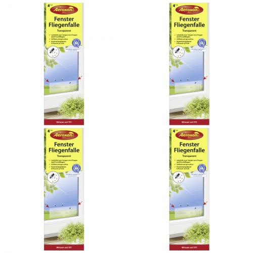 4 x Aeroxon Fenster Fliegenfalle transparent 4er