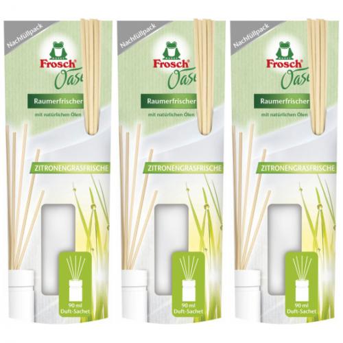 3 x Frosch Oase Zitronengrasfrische 90ml Nachfller