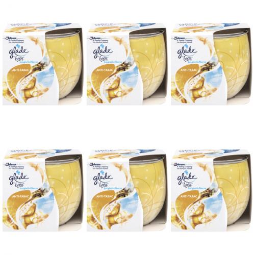 6 x Glade Brise Duftkerze Anti-Tabac 120g