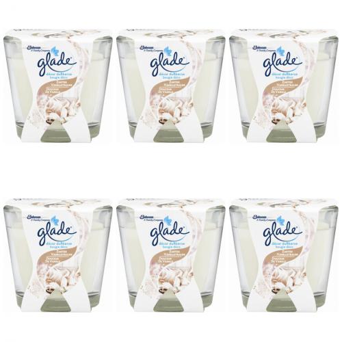 6 x Glade Brise Decor Duftkerze Zarter Vanilletraum 70g