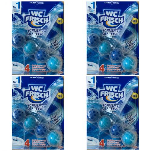 4 x WC Frisch Kraft Aktiv WC-Reiniger Frische Brise 50g