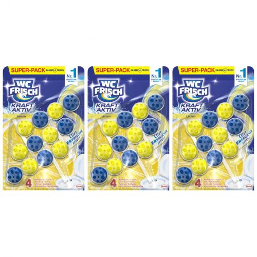 3 x WC Frisch Kraft-Aktiv 3er lemon WC Spler