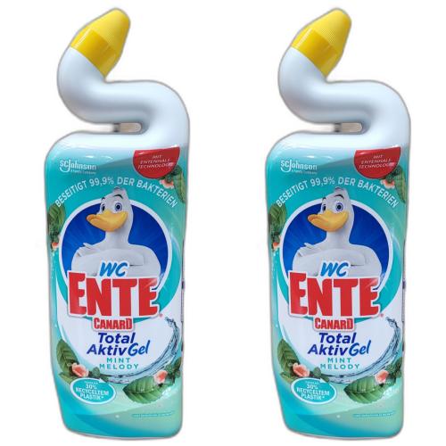 2 x WC Ente Total Active Gel Minze  750ml Flasche
