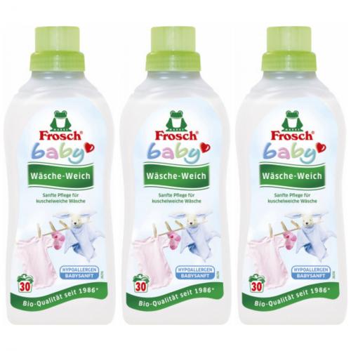 3 x Frosch Baby Wsche-Weich 750ml Flasche sanfte Pflege fr kuschelweiche Wsche