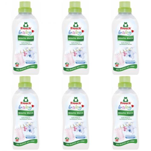 6 x Frosch Baby Wsche-Weich 750ml Flasche sanfte Pflege fr kuschelweiche Wsche