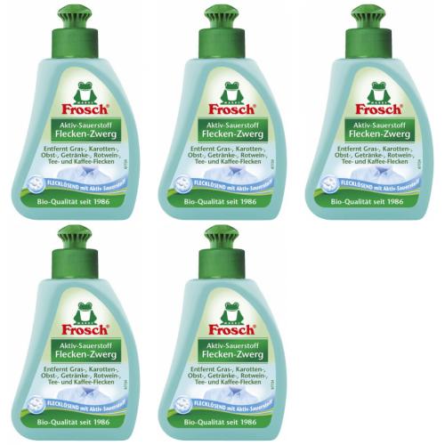 5 x Frosch Aktiv-Sauerstoff Flecken-Zwerg 75ml