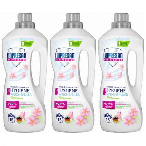 3 x Impresan Weichspüler Wäsche-Desinfektion Hygiene 1,25l Flasche