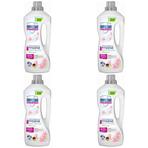 4 x Impresan Weichspüler Wäsche-Desinfektion Hygiene 1,25l Flasche