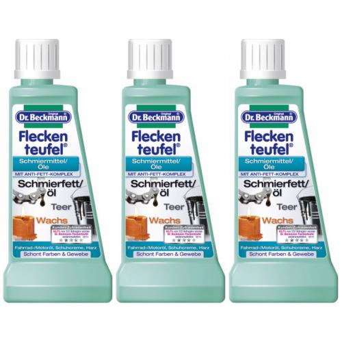 3 x Dr. Beckmann Fleckenteufel Schmiermittel/le 50ml Flasche