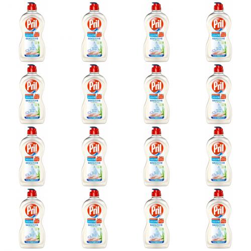 16 x Pril Sensitive Aloe Vera Seideneffekt 450ml Flasche