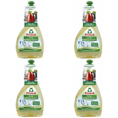 4 x Frosch Essig Kalklse-Essenz 300ml Flasche