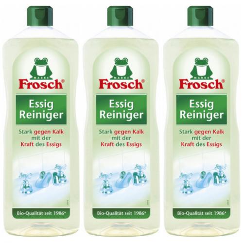 3 x Frosch Essigreiniger 1 L Flasche