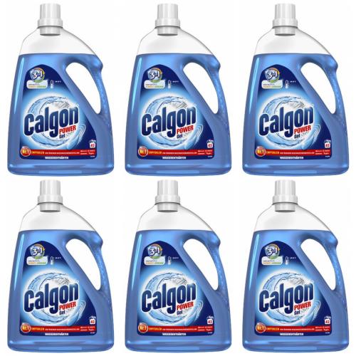 6 x Calgon 3in1 Power Gel 2,1L Wirksam gegen Kalk, Schmutz und Gerche