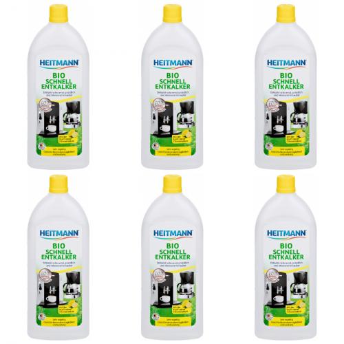 6 x Heitmann Bio Schnell Entkalker 250ml Flasche