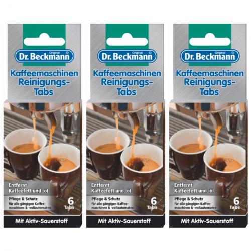 3 x Dr.Beckmann Kaffeemaschinen Reinigungs-Tabs 6 Stück