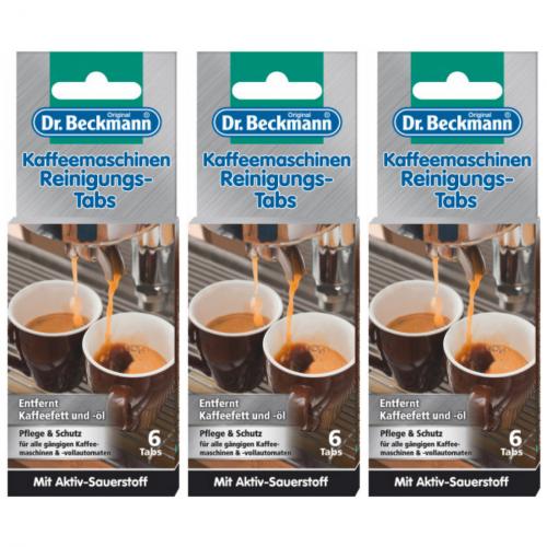 3 x Dr.Beckmann Kaffeemaschinen Reinigungs-Tabs 6 Stck