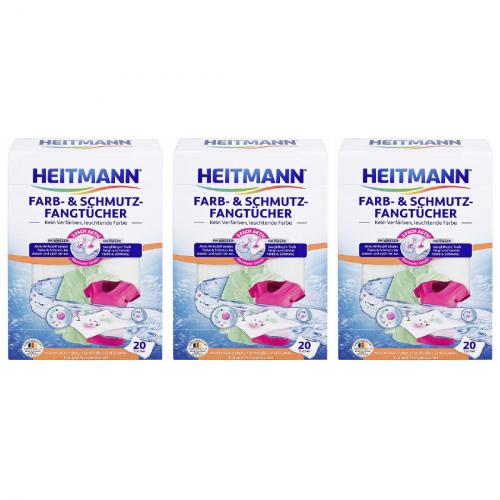 3 x Heitmann Farb- und Schmutzfangtcher 20er Schachtel