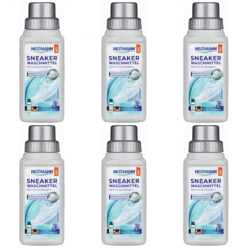 6 x Heitmann Sneaker Waschmittel 250ml Flasche