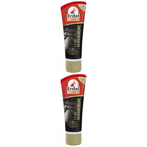 2 x Erdal Tubencreme Schwarz 75ml Tube