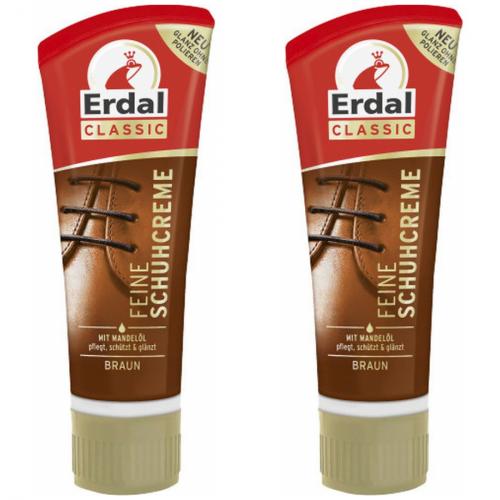 2 x Erdal Tubencreme Braun 75ml Tube