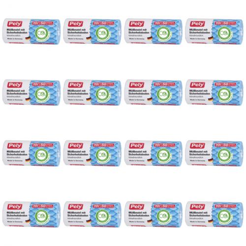 23 x Pely Muellbeutel mit Sicherheitsboden 10L 50 Stck