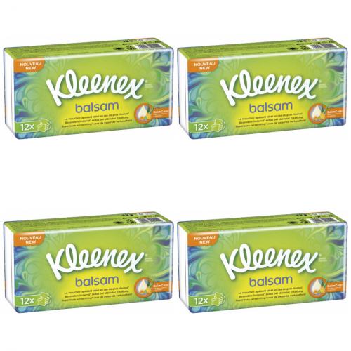 4 x Kleenex Balsam Taschentuecher 12x 9 Packungen